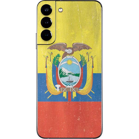 Ecuador Flag Distressed Galaxy S22 Plus Skin