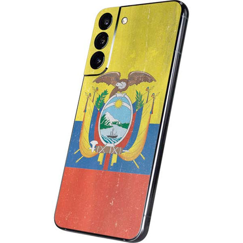 Ecuador Flag Distressed Galaxy S22 Plus Skin