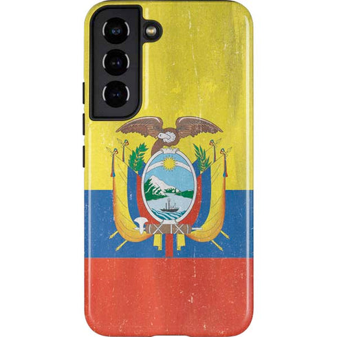 Ecuador Flag Distressed Galaxy S22 Pro Case