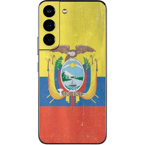 Ecuador Flag Distressed Galaxy S22 Skin