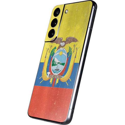 Ecuador Flag Distressed Galaxy S22 Skin