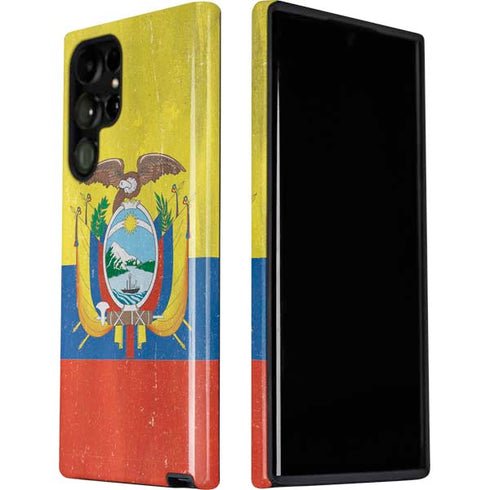 Ecuador Flag Distressed Galaxy S22 Ultra Pro Case