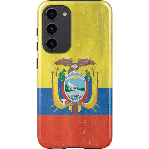 Ecuador Flag Distressed Galaxy S23 Plus Pro Case