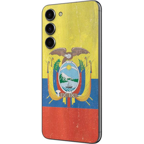 Ecuador Flag Distressed Galaxy S23 Plus Skin