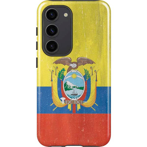 Ecuador Flag Distressed Galaxy S23 Pro Case