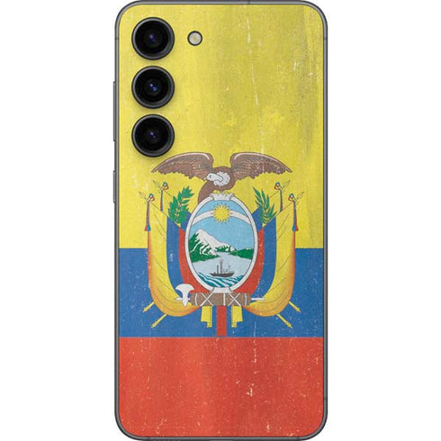 Ecuador Flag Distressed Galaxy S23 Skin