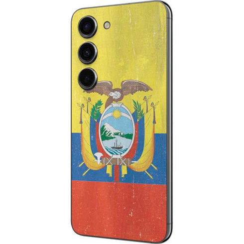 Ecuador Flag Distressed Galaxy S23 Skin