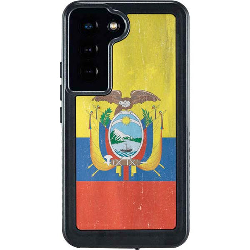Ecuador Flag Distressed Galaxy S23 Waterproof Case