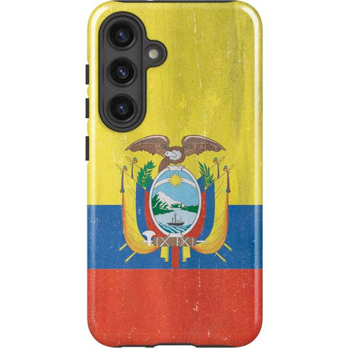 Ecuador Flag Distressed Galaxy S24 Impact Case