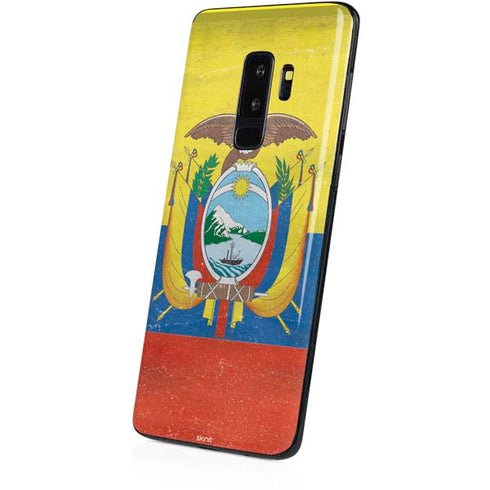 Ecuador Flag Distressed Galaxy S9 Plus Skin