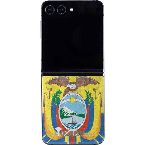 Ecuador Flag Distressed Galaxy Z Flip5 5G Skin