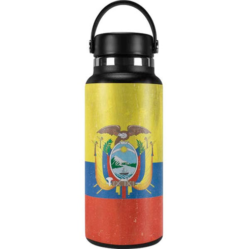 Ecuador Flag Distressed Hydro Flask 32oz Wide Mouth Skin