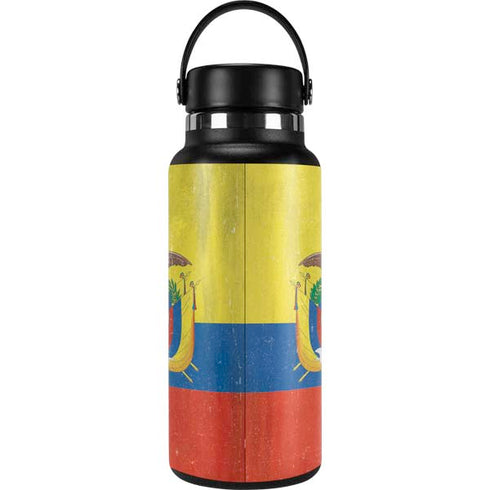 Ecuador Flag Distressed Hydro Flask 32oz Wide Mouth Skin