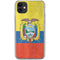 Ecuador Flag Distressed iPhone 11 Clear Case