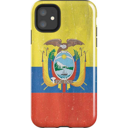 Ecuador Flag Distressed iPhone 11 Impact Case