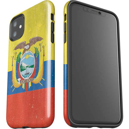 Ecuador Flag Distressed iPhone 11 Impact Case