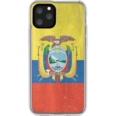 Ecuador Flag Distressed iPhone 11 Pro Clear Case