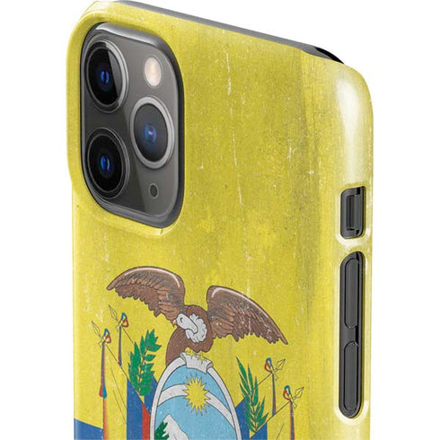 Ecuador Flag Distressed iPhone 11 Pro Lite Case