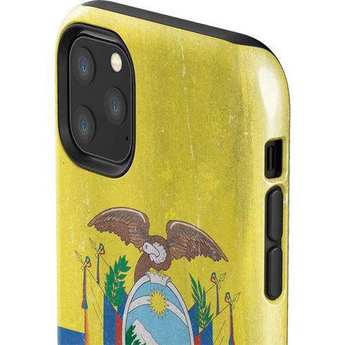 Ecuador Flag Distressed iPhone 11 Pro Max Impact Case