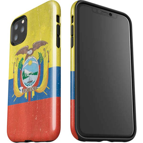 Ecuador Flag Distressed iPhone 11 Pro Max Impact Case