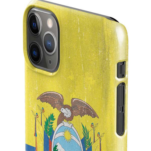 Ecuador Flag Distressed iPhone 11 Pro Max Lite Case