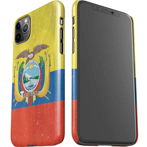 Ecuador Flag Distressed iPhone 11 Pro Max Lite Case