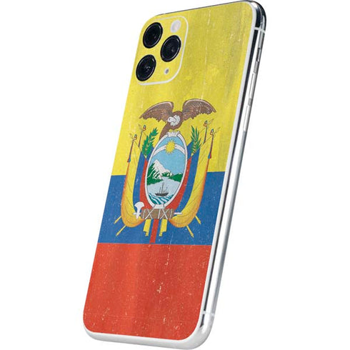 Ecuador Flag Distressed iPhone 11 Pro Skin