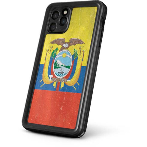 Ecuador Flag Distressed iPhone 11 Pro Waterproof Case
