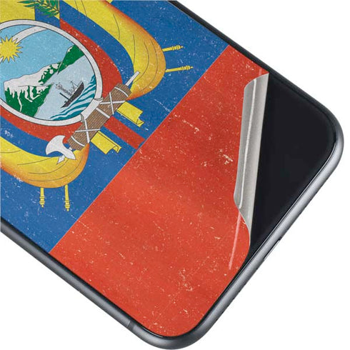 Ecuador Flag Distressed iPhone 11 Skin