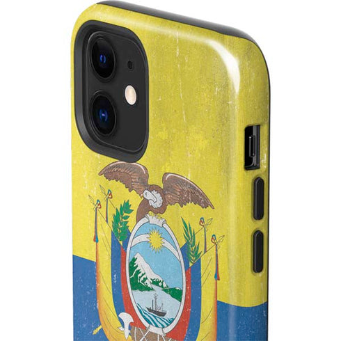Ecuador Flag Distressed iPhone 12 Mini Impact Case