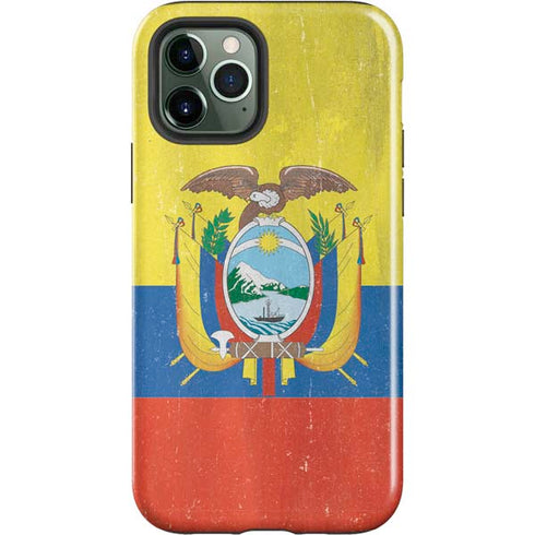 Ecuador Flag Distressed iPhone 12 Pro Impact Case