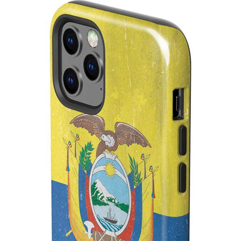 Ecuador Flag Distressed iPhone 12 Pro Max Impact Case