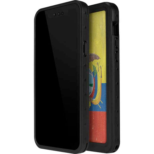Ecuador Flag Distressed iPhone 12 Waterproof Case