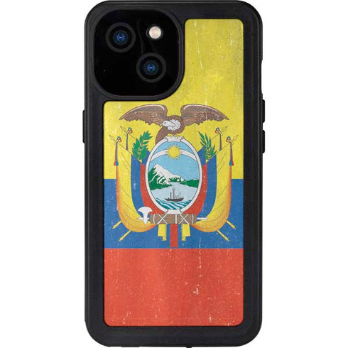 Ecuador Flag Distressed iPhone 13 Mini Waterproof Case