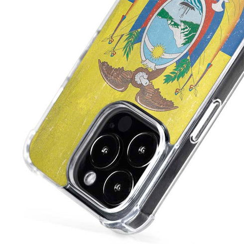 Ecuador Flag Distressed iPhone 13 Pro MagSafe Case