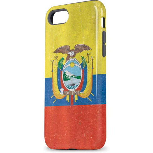 Ecuador Flag Distressed iPhone 8 Pro Case