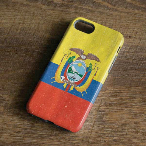 Ecuador Flag Distressed iPhone 8 Pro Case