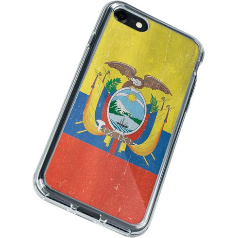 Ecuador Flag Distressed iPhone SE (2nd & 3rd Gen) Clear Case
