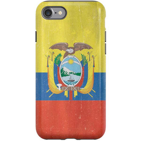 Ecuador Flag Distressed iPhone SE (2nd & 3rd Gen) Pro Case