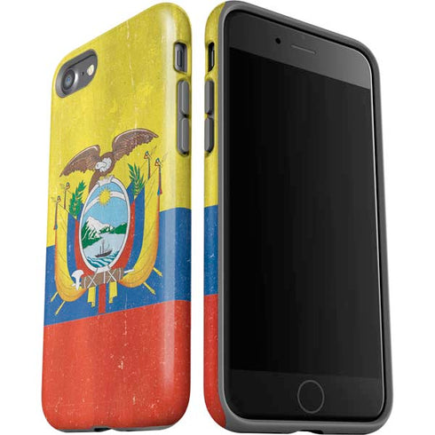 Ecuador Flag Distressed iPhone SE (2nd & 3rd Gen) Pro Case