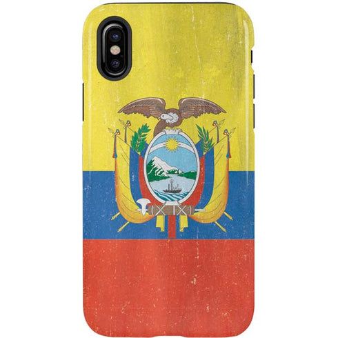 Ecuador Flag Distressed iPhone X Pro Case