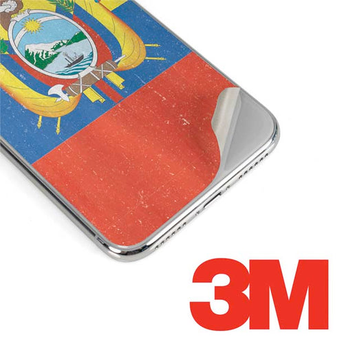 Ecuador Flag Distressed iPhone X Skin