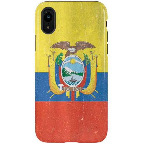 Ecuador Flag Distressed iPhone XR Pro Case