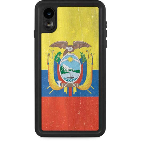 Ecuador Flag Distressed iPhone XR Waterproof Case