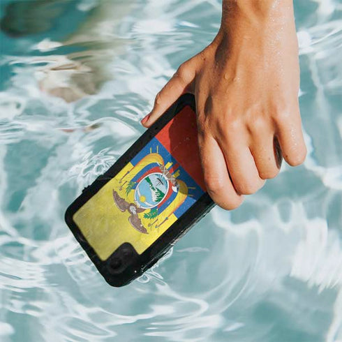 Ecuador Flag Distressed iPhone XR Waterproof Case
