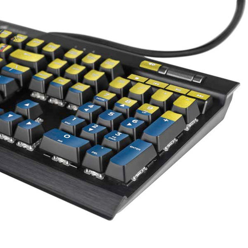 Ecuador Flag Distressed K95 RGB PLATINUM Mechanical Gaming Keyboard Skin