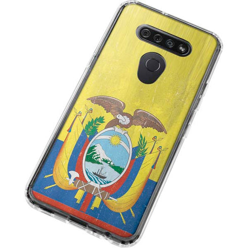 Ecuador Flag Distressed LG K51/Q51 Clear Case