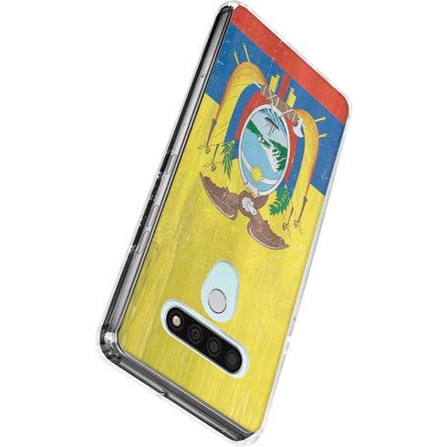 Ecuador Flag Distressed LG Stylo 6 Clear Case