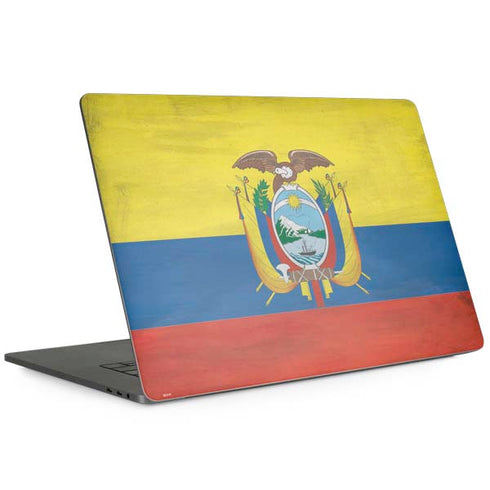 Ecuador Flag Distressed Apple MacBook Pro 15-inch Skin