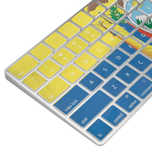 Ecuador Flag Distressed Magic Keyboard Skin